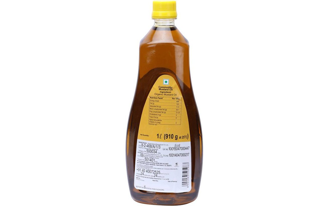24 Mantra Organic Mustard Oil    Bottle  1 litre